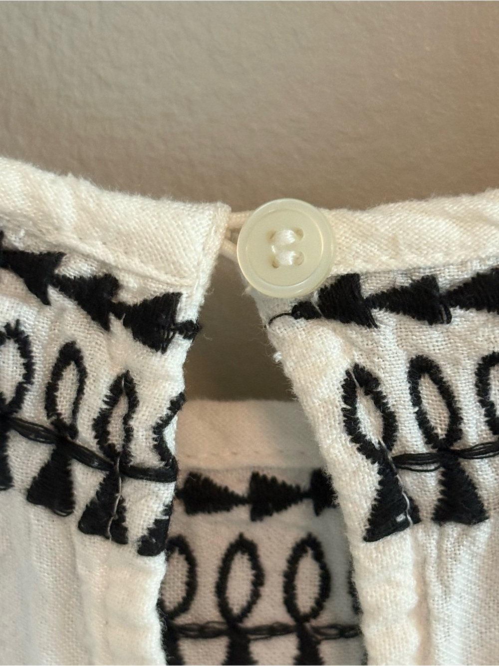 LOFT White Peplum Blouse with Black Trim - Picture 5 of 5
